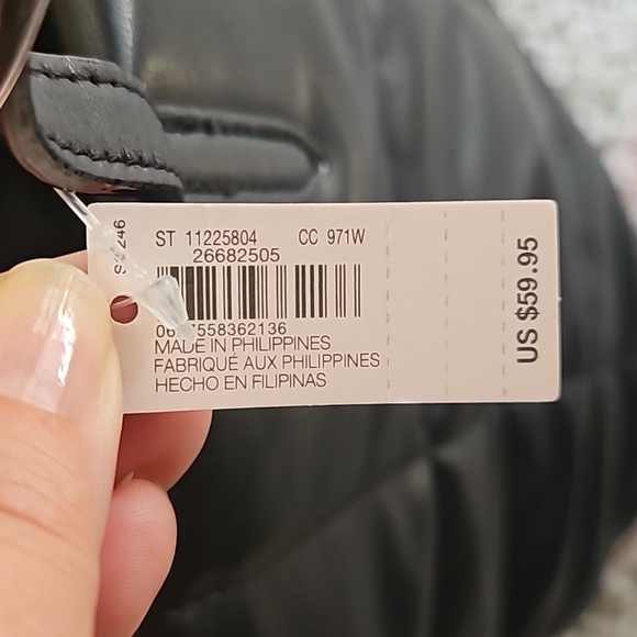 Victoria's Secret Black Faux Leather tote - Picture 3 of 4